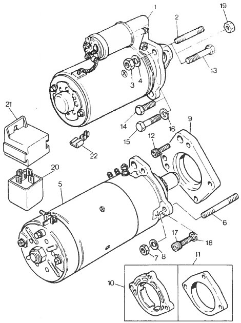 Perkins 4108 – Démarreur