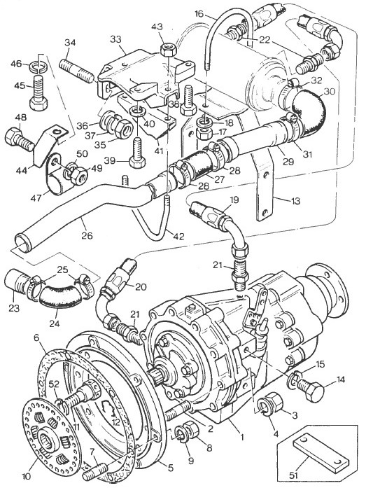 Perkins 4108 – Embrayage et Boite de vitesse