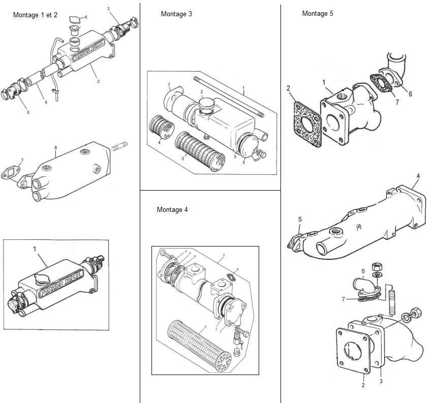 Perkins 4108 – Pompe à eau, Thermostat