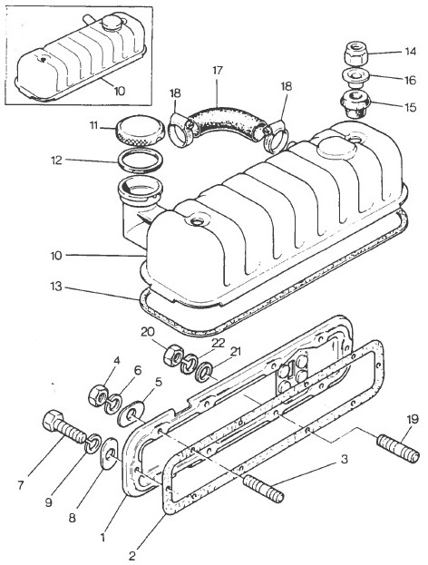 Perkins 4108 – Remplisseur d&rsquo;huile et reniflard