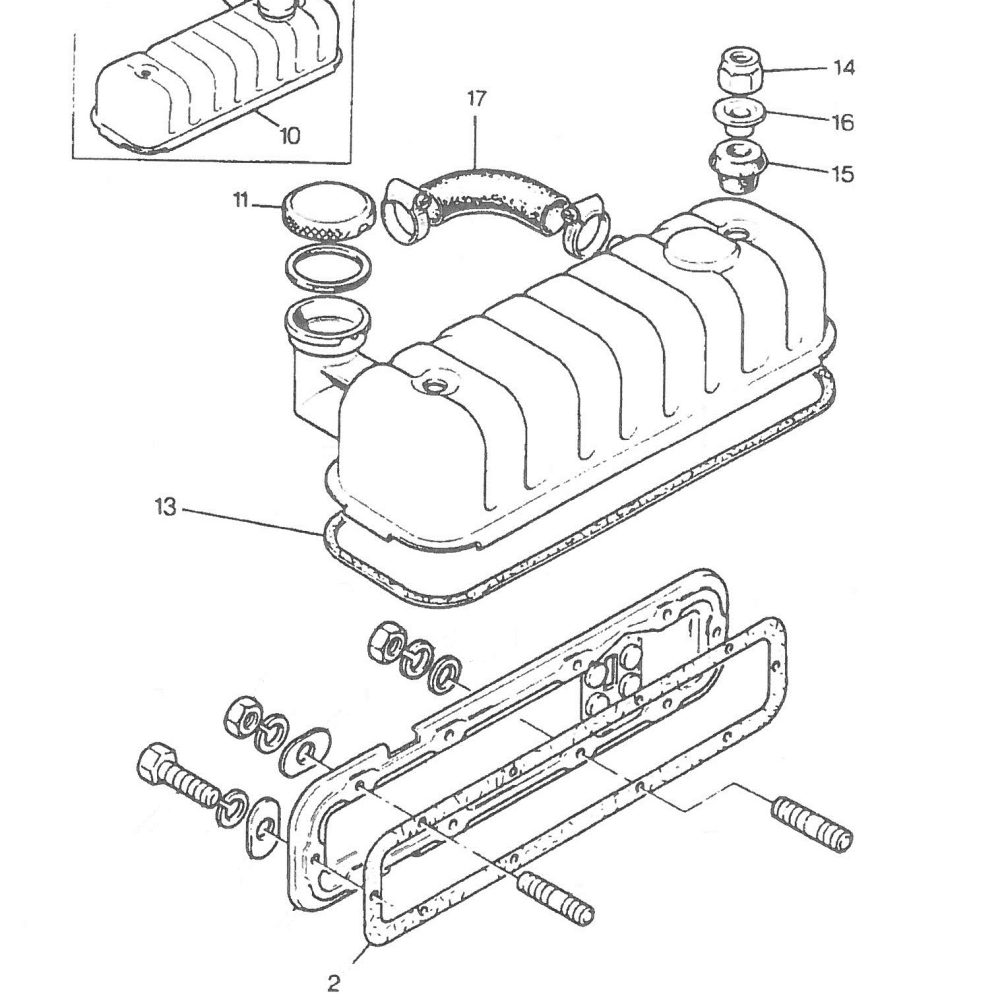 Perkins 4108 – Remplisseur d&rsquo;huile et reniflard